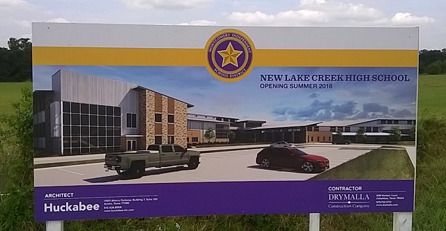 Lake Creek High School Sign